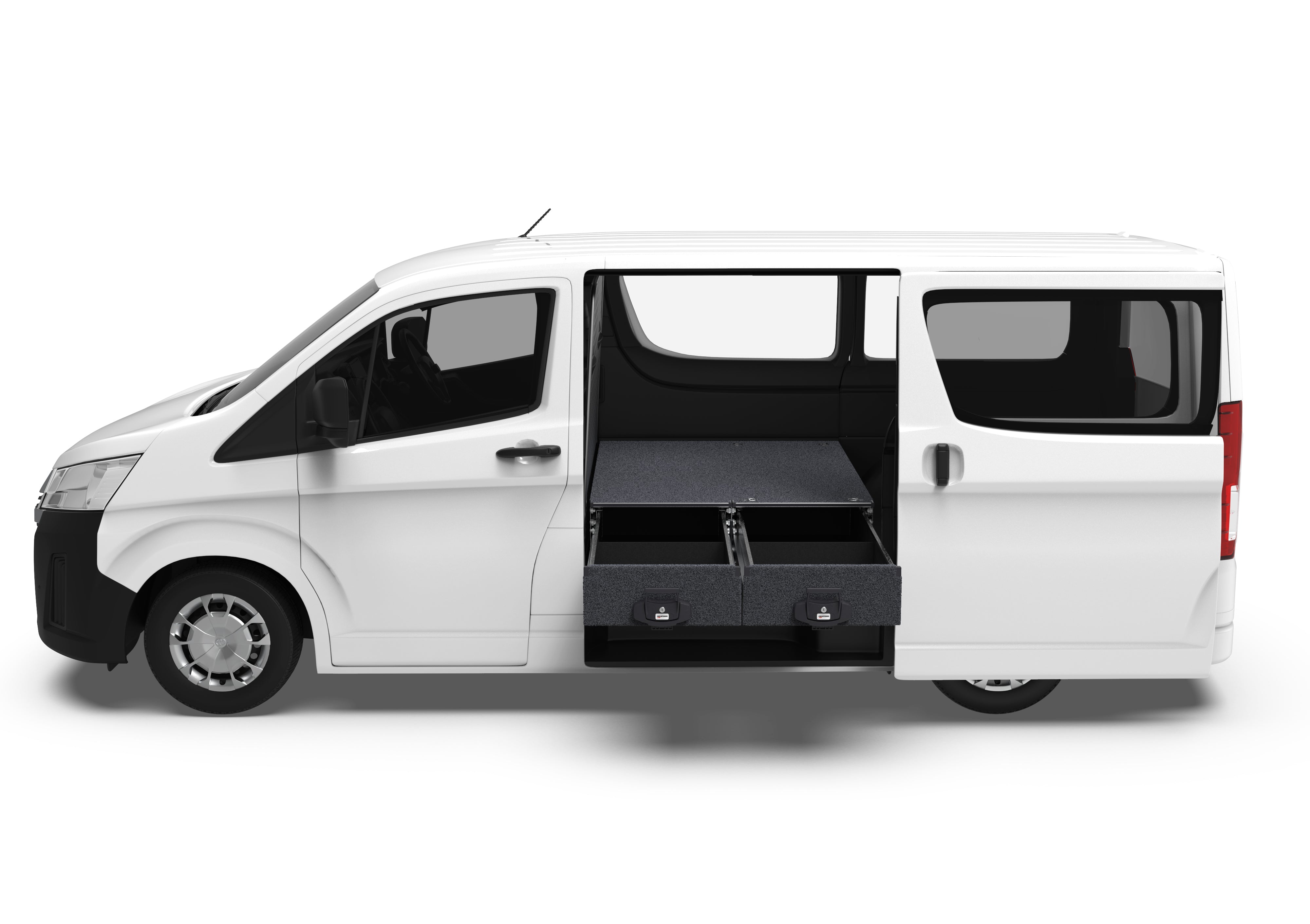 Fixed Floor Drawers for Toyota HiAce Van 2019–current | AU – 4WD Interiors
