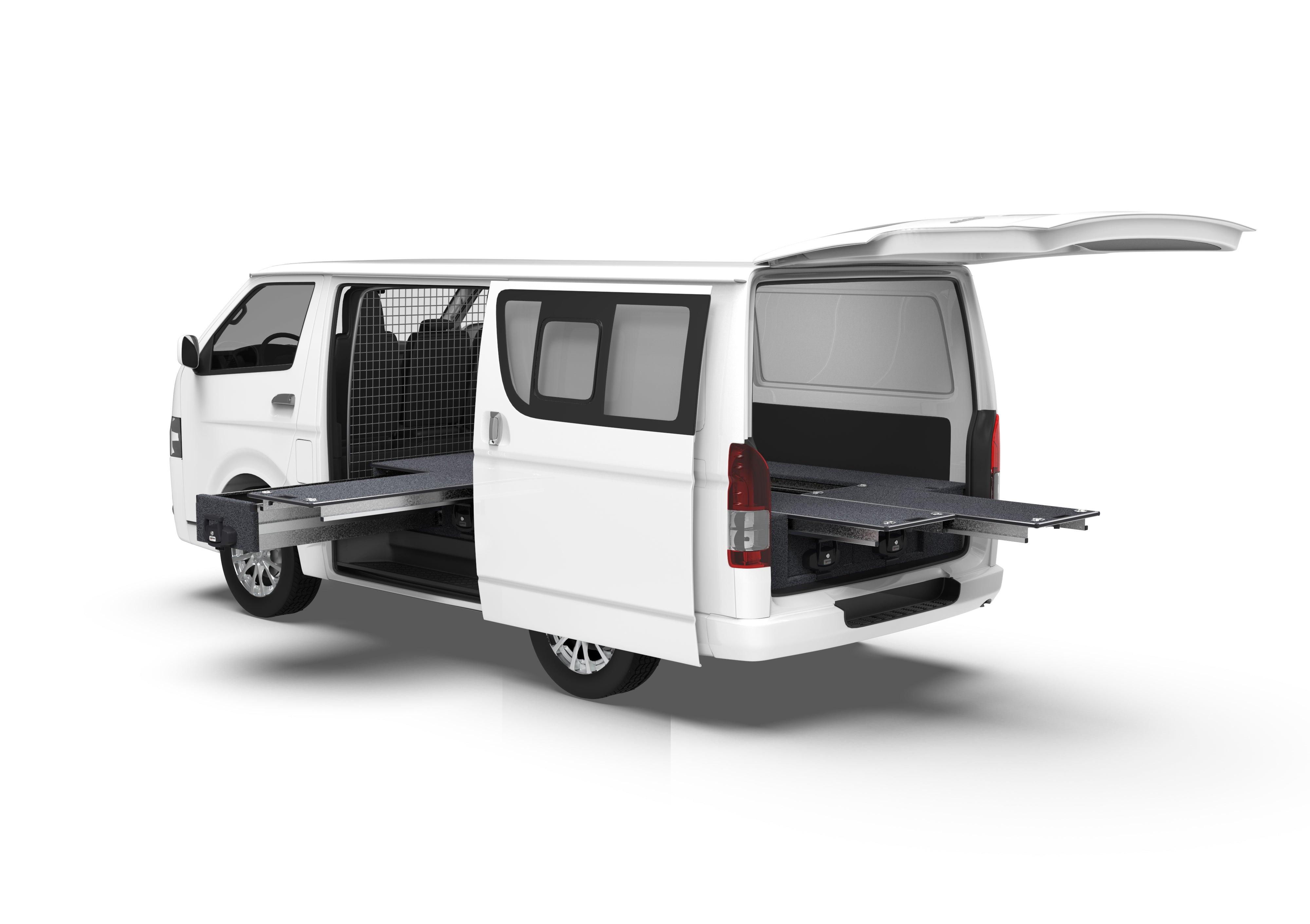 Drawer system for Toyota HiAce van | 4WD Interiors