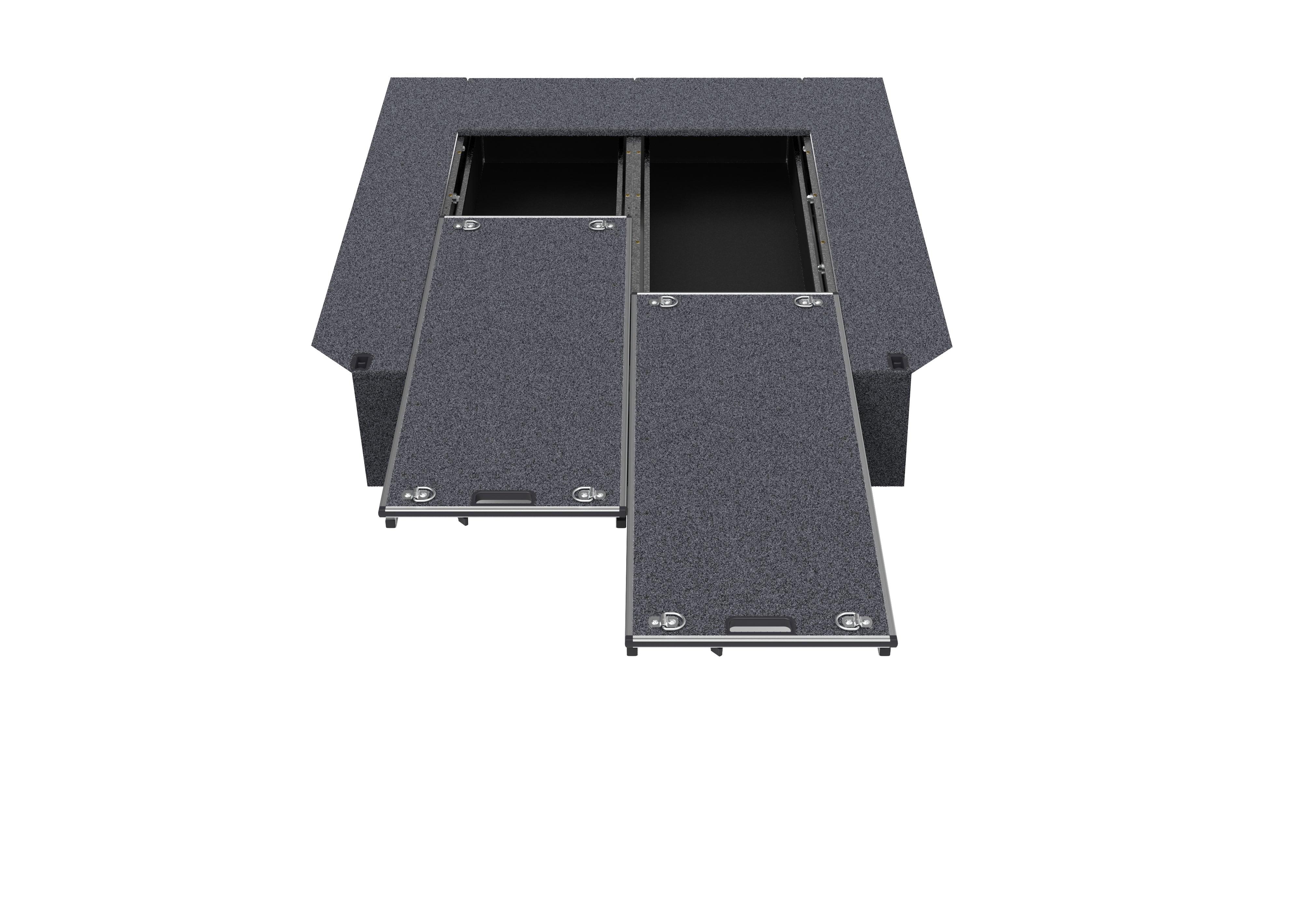 Dual roller drawer system for Toyota HiAce | 4WD Interiors