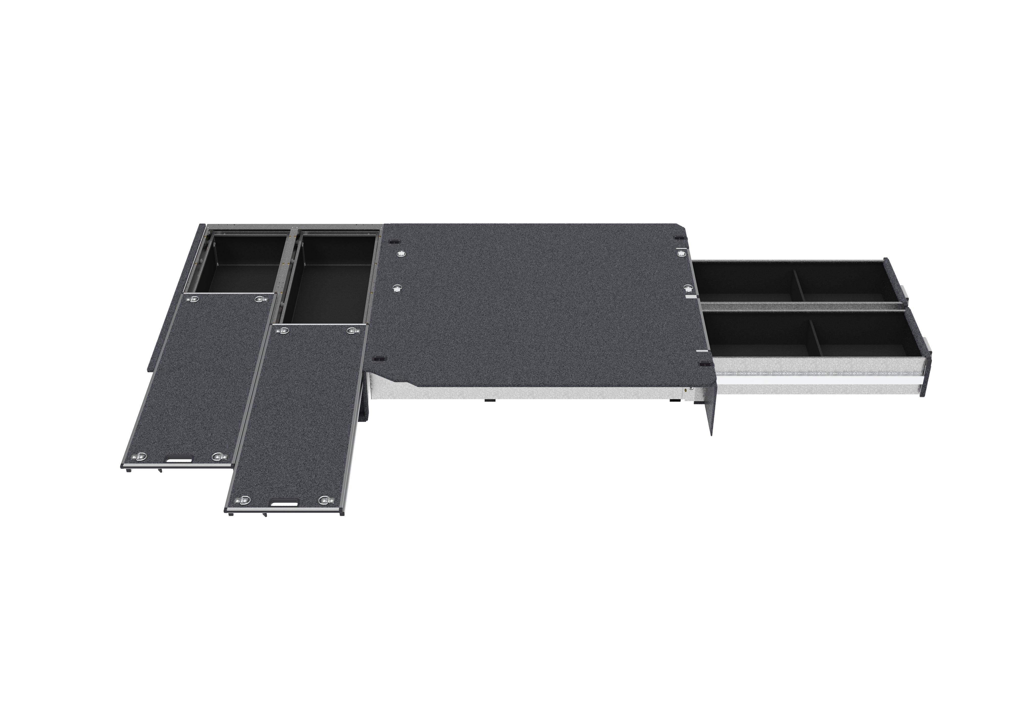 Dual roller drawer system for Toyota HiAce | 4WD Interiors