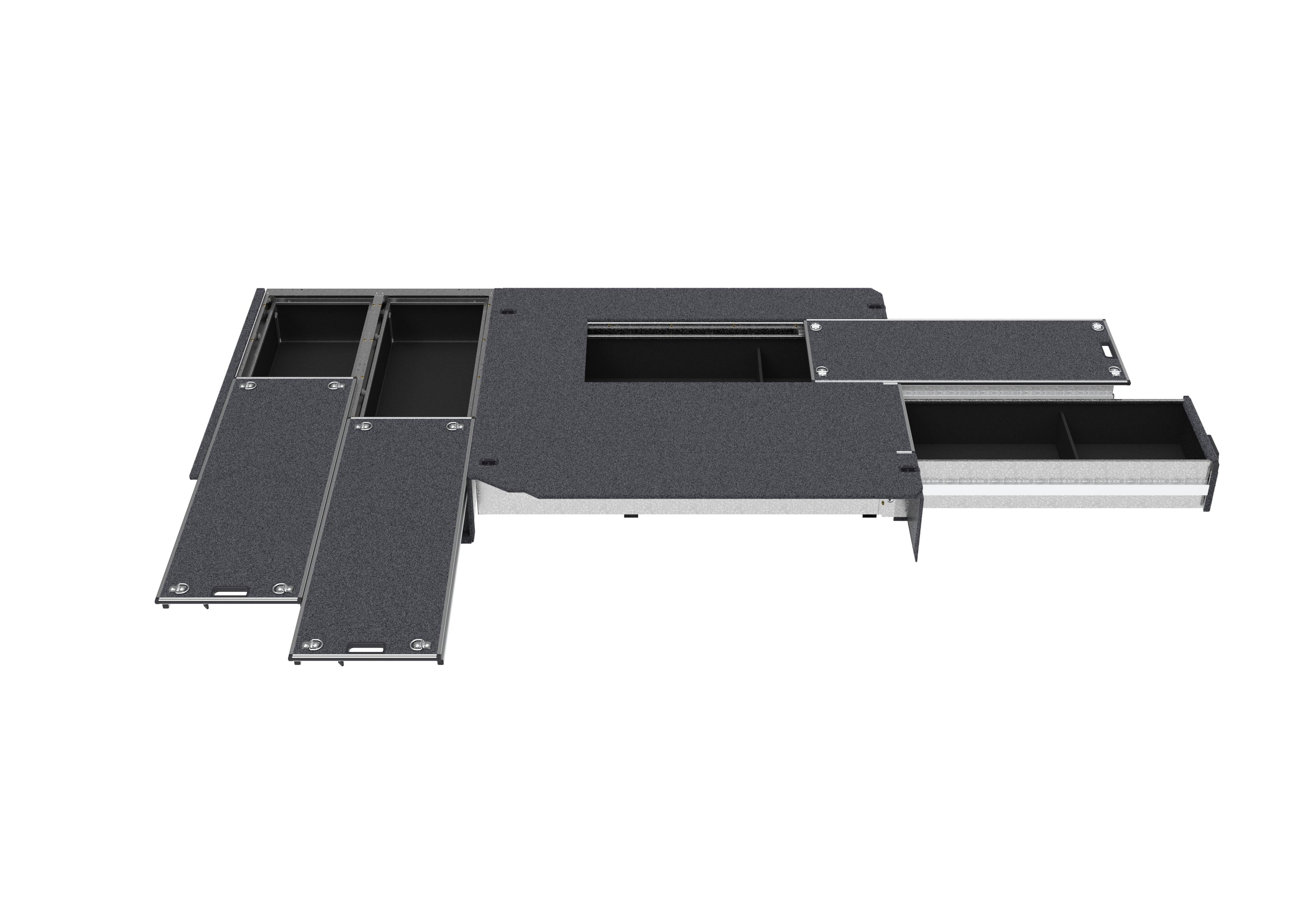 Dual roller drawer system for Toyota HiAce | 4WD Interiors