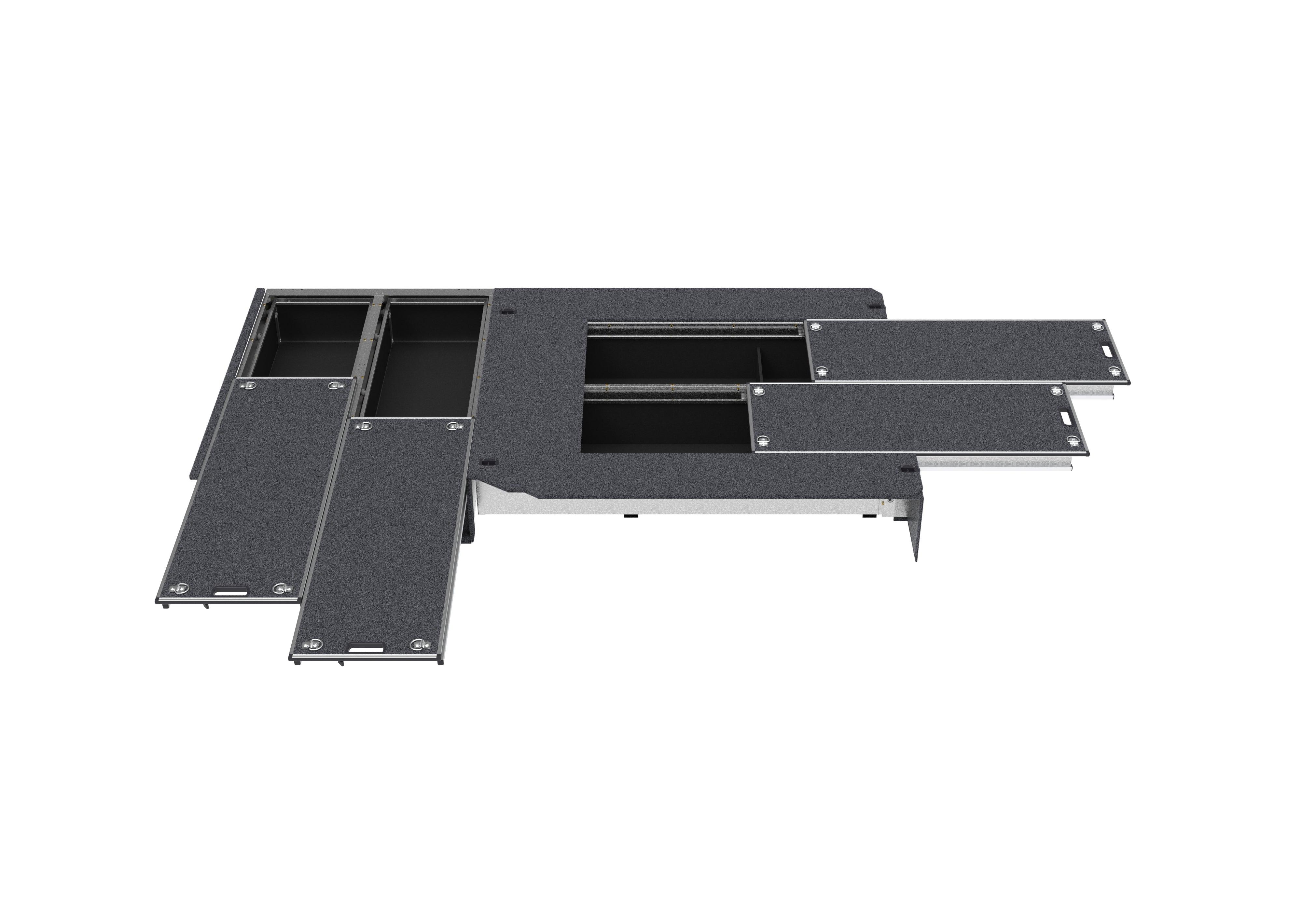 Dual roller drawer system for Toyota HiAce | 4WD Interiors